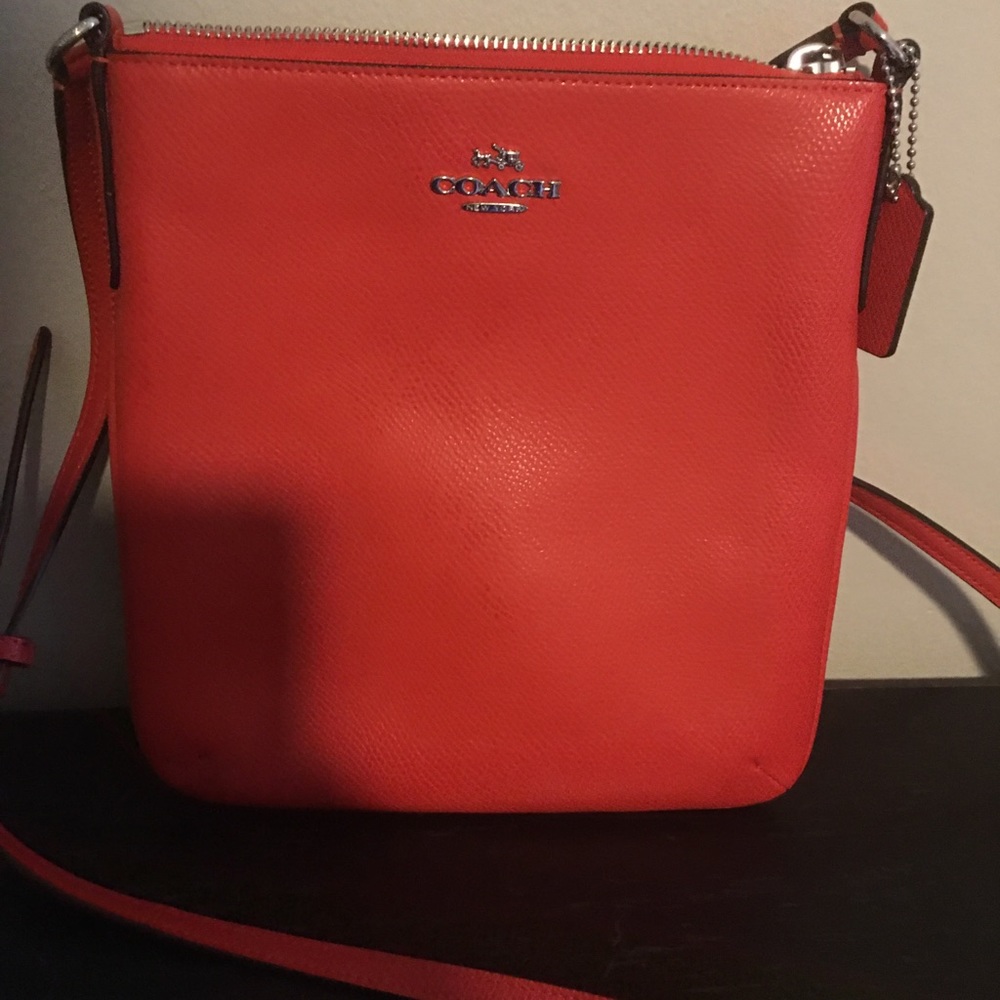 Orange Coach Crossbody purse